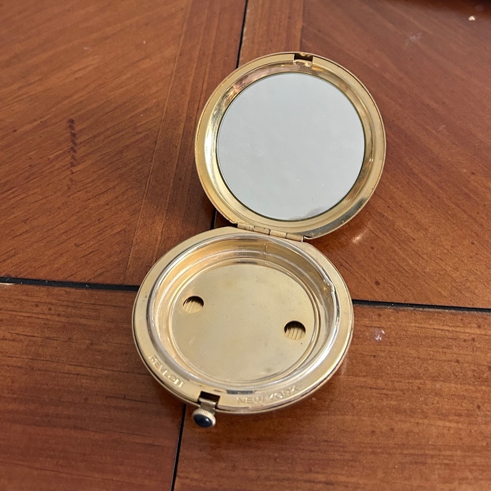 Vintage Revlon gold tone compact